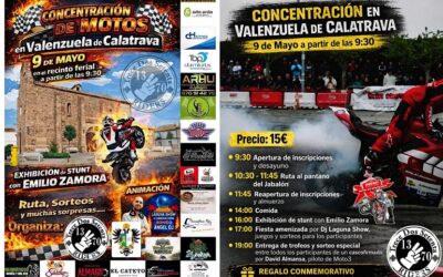 CONCENTRACIÓN ANUAL DE MOTOS VALENZUELA DE CALATRAVA 9 DE MAYO 2026 CIUDAD REAL
