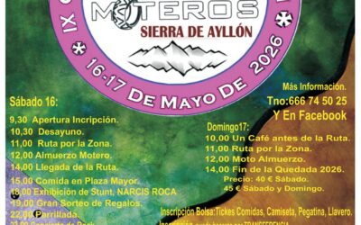 IX QUEDADA MOTERA SIERRA DE AYLLÓN 2026 16 Y 17 DE MAYO AYLLÓN, SEGOVIA