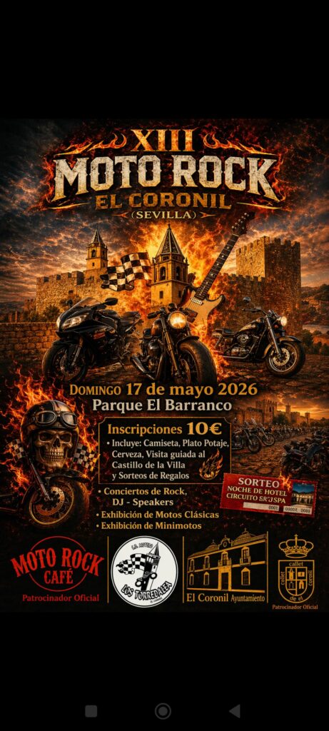 XIII MOTO-ROCK EL CORONIL, SEVILLA 17  DE MAYO 2026