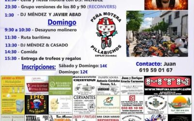 XVII CONCENTRACIÓN MOTERA PILLABICHOS 6 Y 7 DE JUNIO 2026 EN ESPEJO, CÓRDOBA