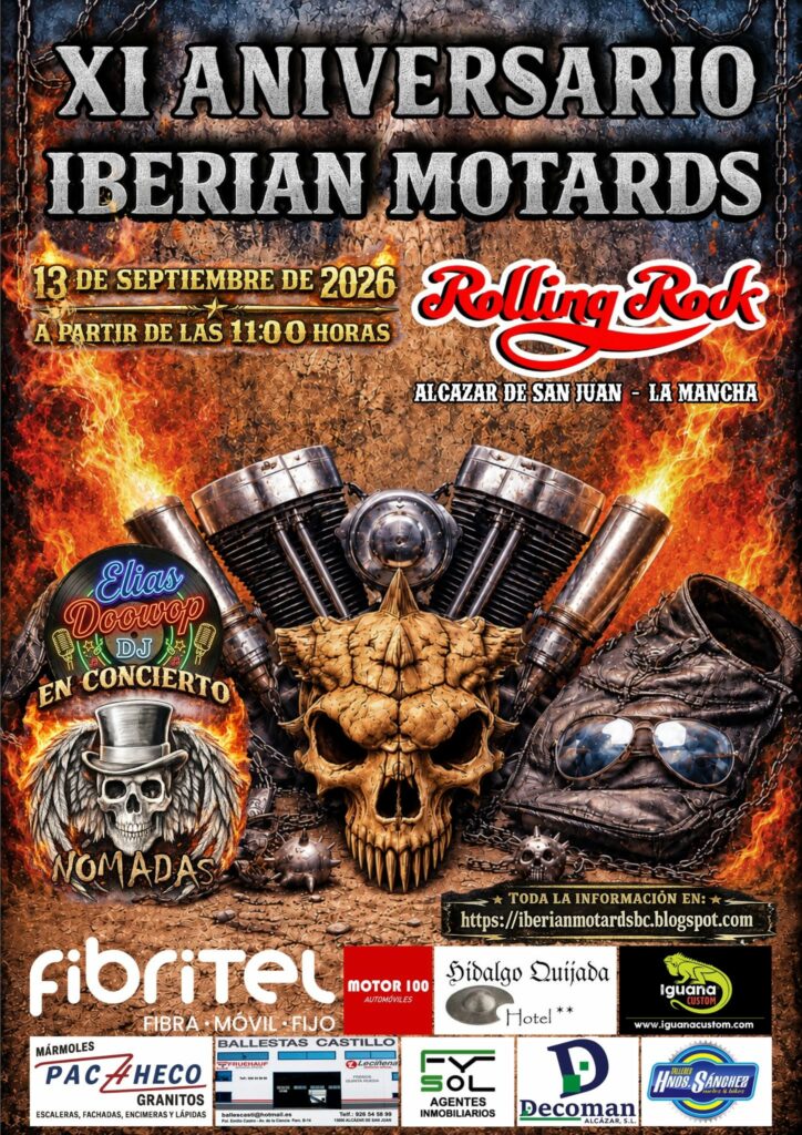 XI ANIVERSARIO IBERIAN MOTARDS 13 SEPTIEMBRE 2026