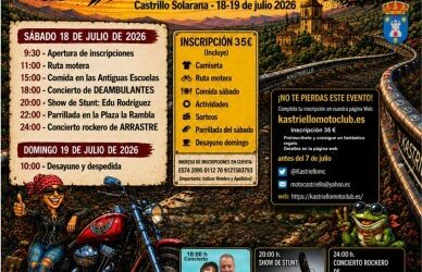XII CONCENTRACIÓN MOTERA CASTRILLO DE SOLARANA, 18 Y 19 DE JULIO 2026, BURGOS