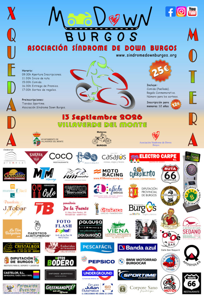 Xª QUEDADA MOTERA «MOTODOWN BURGOS» 13 SEPTIEMBRE 2026