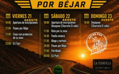 I CONCENTRACIÓN MOTOS POR BÉJAR 2026 DEL 21 AL 23 AGOSTO 2026