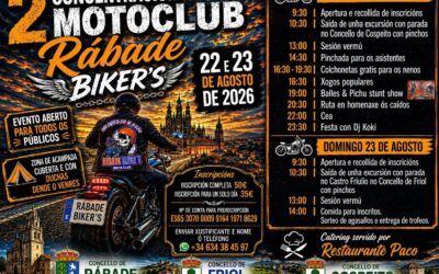 II CONCENTRACIÓN MOTERA RÁBADE BIKERS 2026 22 Y 23 DE AGOSTO RÁBADE, LUGO, GALICIA