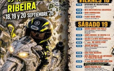 III CONCENTRACIÓN MOTERA “OS REVENTAPISTÓNS” 18, 19 Y 20 SEPTIEMBRE 2026 RIBEIRA, A CORUÑA