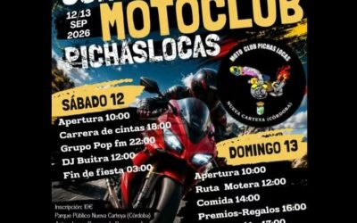 XXV CONCENTRACIÓN MOTERA PICHAS LOCAS 12 Y 13 SEPTIEMBRE 2026 EN NUEVA CARTEYA, CÓRDOBA